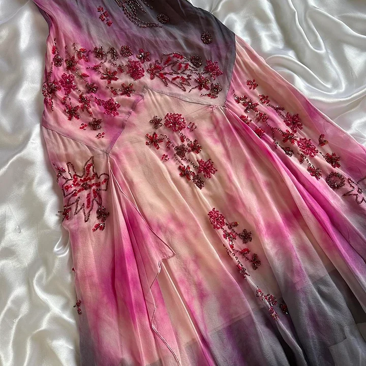 Luxury Chiffon Beaded Mermaid Evening Dress,Spaghetti Straps Party Prom Dress