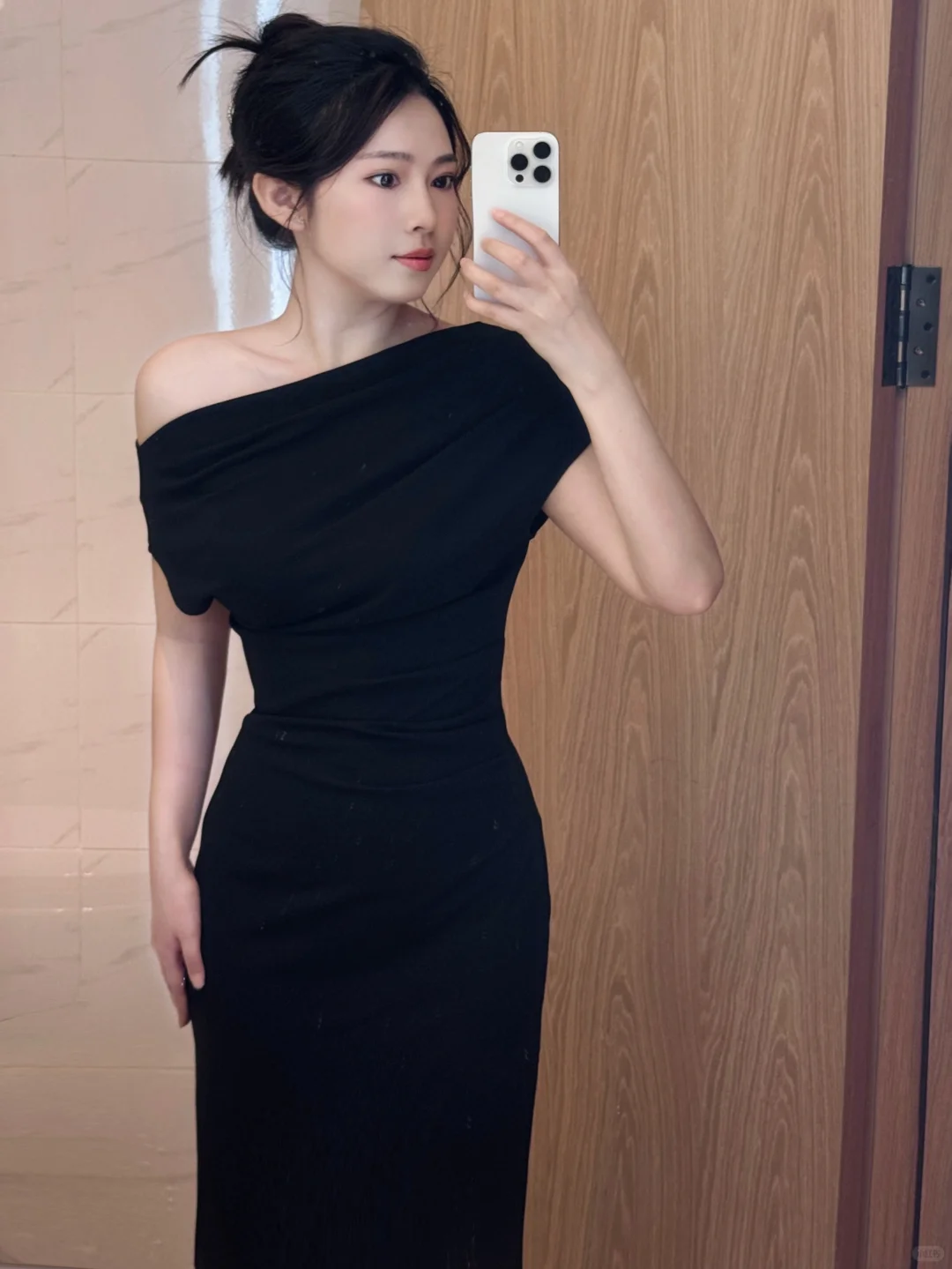 Sexy Black One Shoulder Satin Sheath Party Dress Cocktail Dress