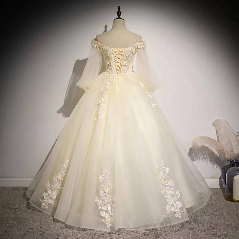 Princess glamour elegance prom dress, fairytale elegance party dress vintage