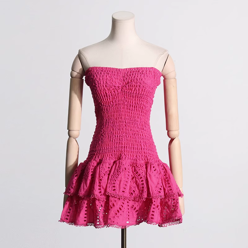 Cute Sheath Strapless Blue Lace Vacation Dress Short Birthday Dresses
