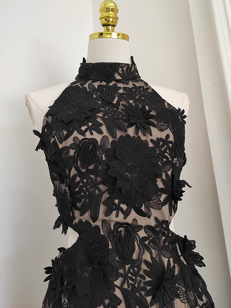 Cute Sheath Irregular Hem Black Homecoming Dresses Short Lace Birthday Outfits