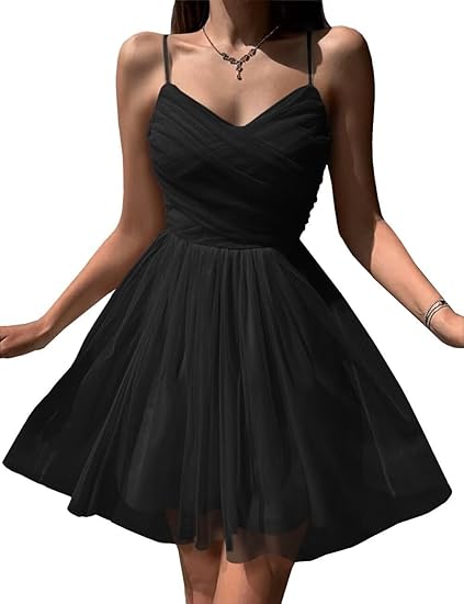 Vintage A line Straps Black Birthday Outfits Homecoming Dress
