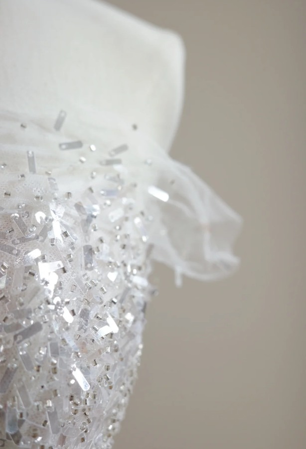 Pretty Off The Shoulder Tulle Sequin A Line Long Party Dress Evening Dress