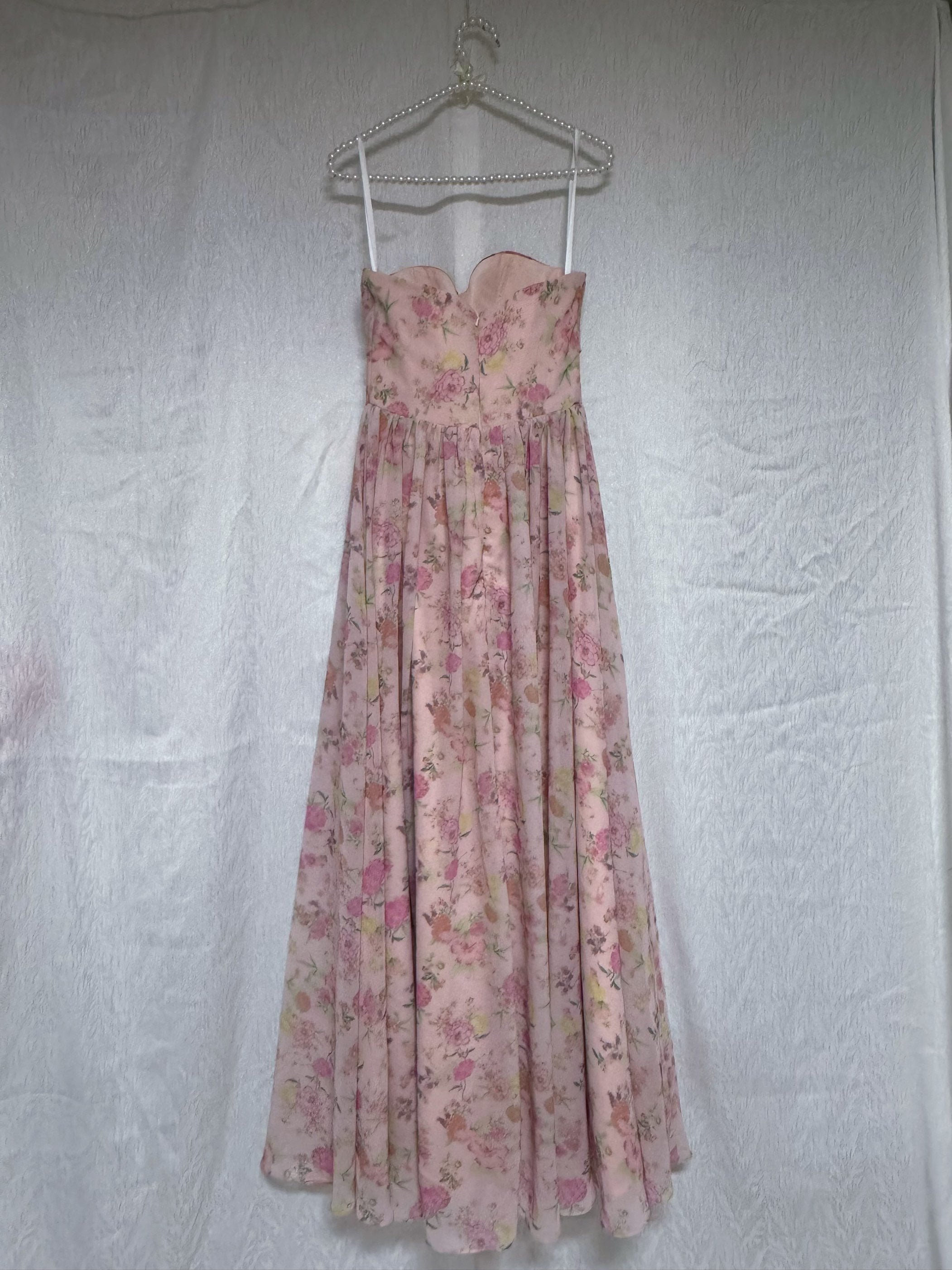 Chiffon Flora Prom Party Dress Sweetheart Neck Evening Dress