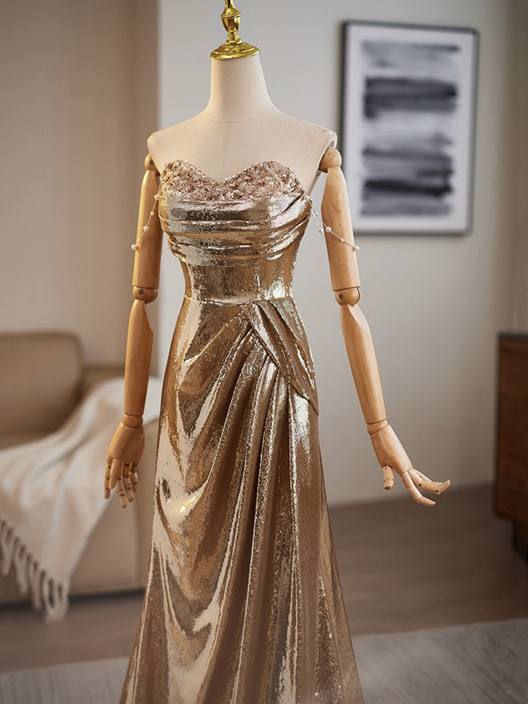 Gorgeous Sequins Mermaid Evening Dress Formal Prom Party Gown
