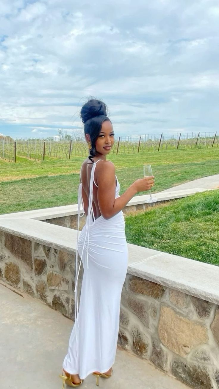 Sexy White Sheath Prom Dress With Open Back,white Wedding Guest Outfit