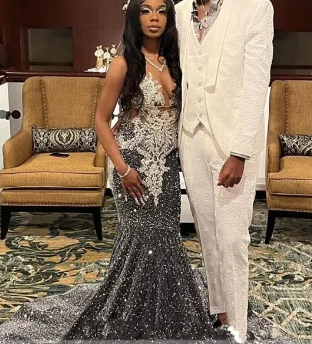 Sparkly Mermaid Long Prom Dress,Glam Dress,Pageant Dress