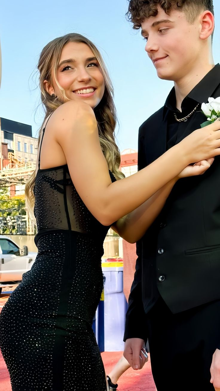 Sexy Black Tulle Beaded Evening Dress,Spaghetti Straps Slit Prom Dress