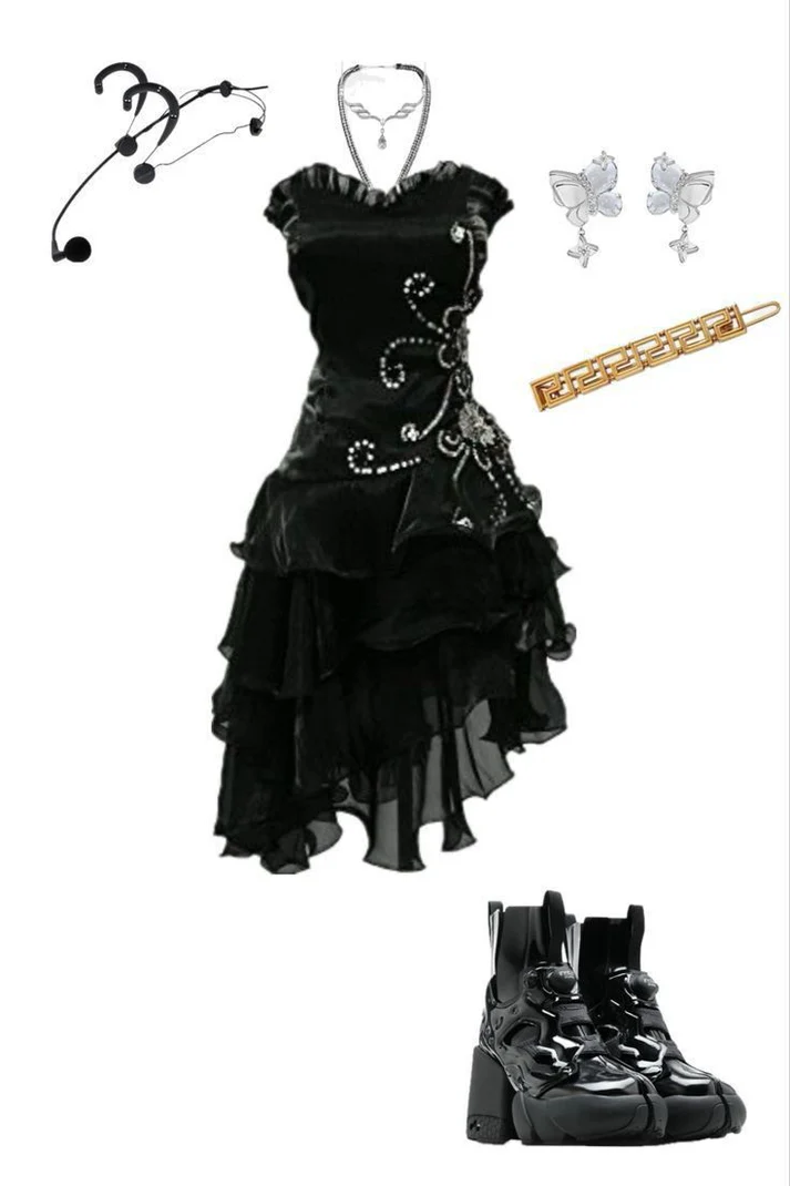 Sexy Straps Black Chiffon Beaded Cocktail Dress Homecoming Dress