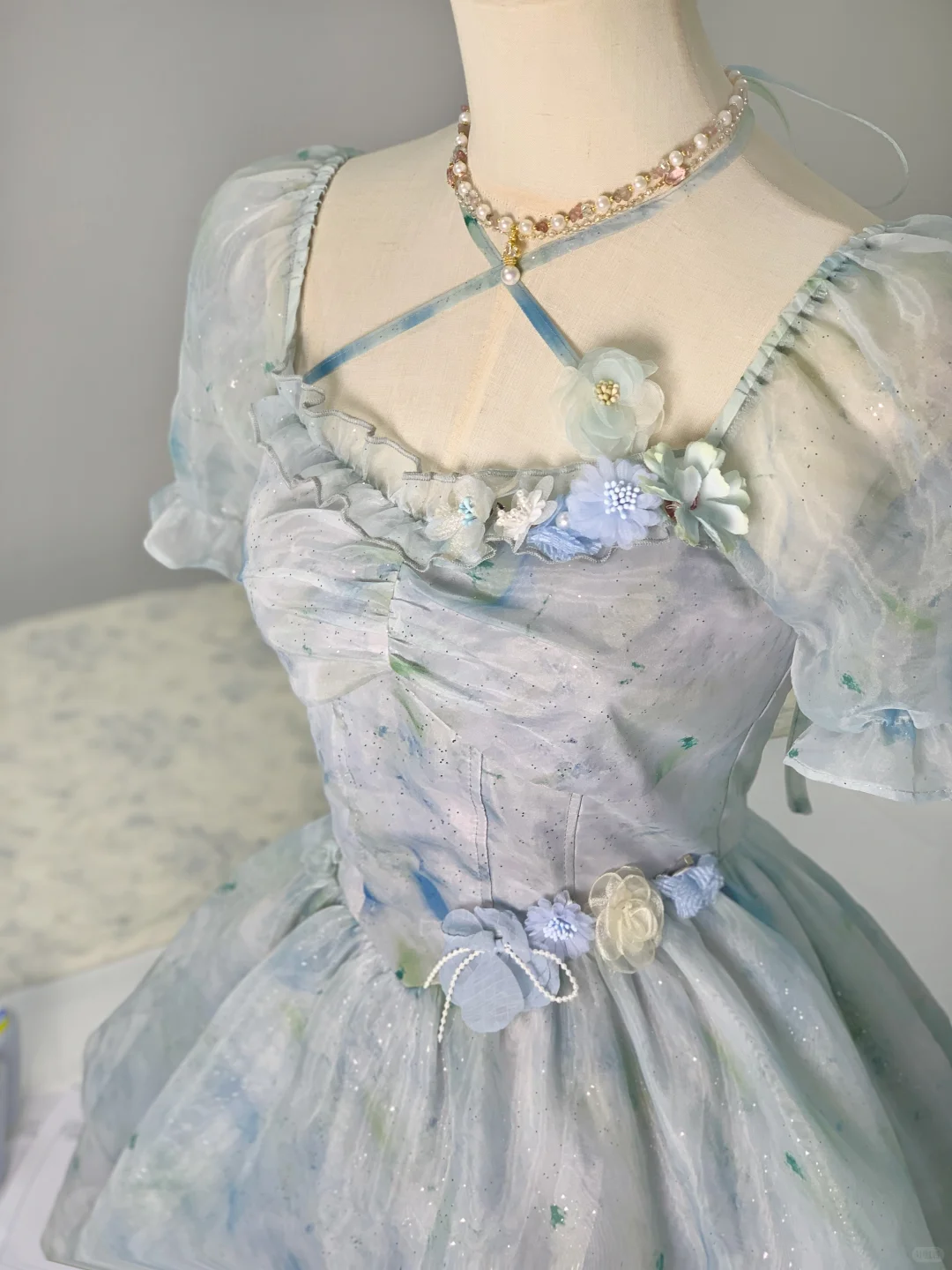 Pretty Blue A Line Layered Short 16th Birthday Outfits Formal Homecoming Dress