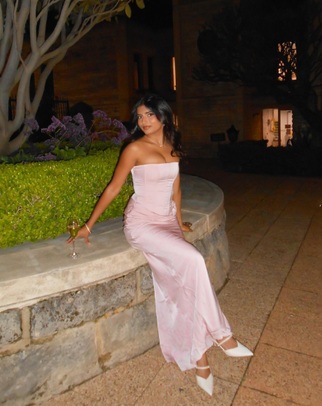 Classy Pink Strapless Satin Mermaid Bridesmaid Dress Long Wedding Guest Dress