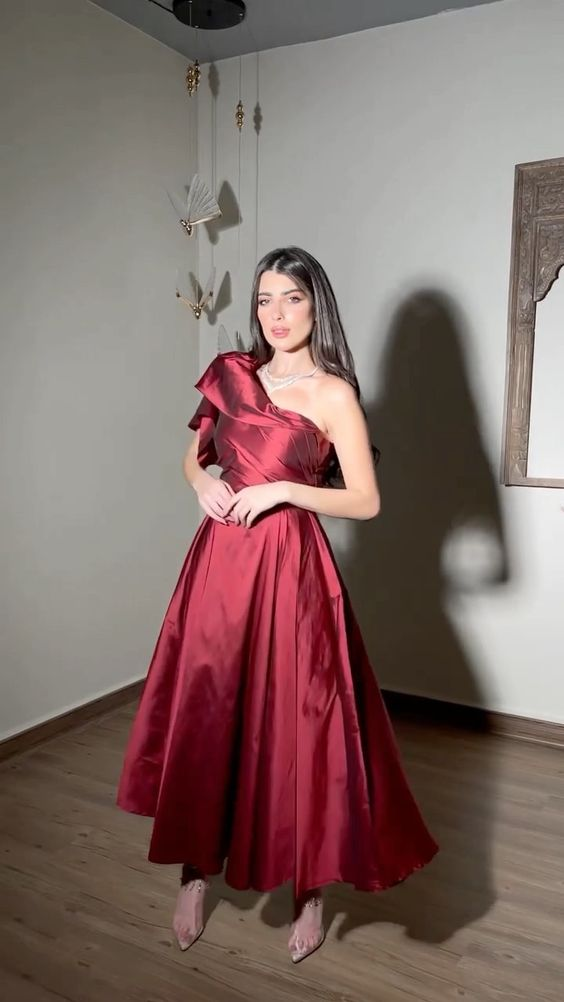 Chic One Shoulder A-line Evening Dress