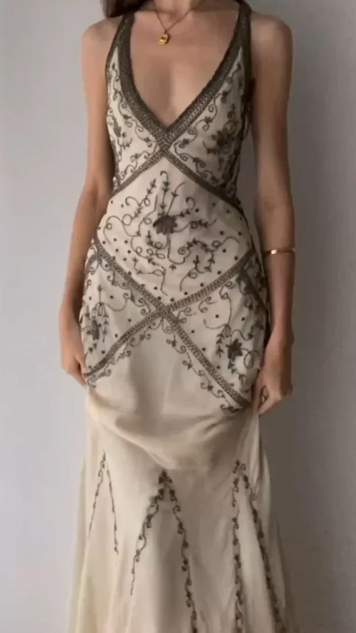 Luxurious Mermaid Chiffon Beaded Prom Dress Formal Evening Dress