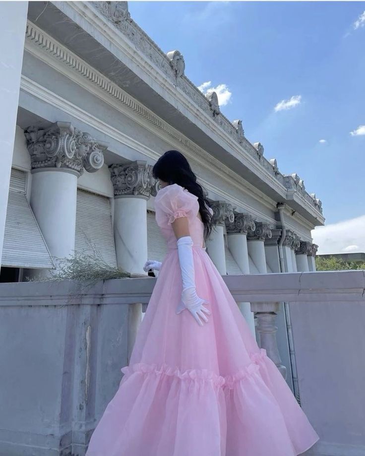 Vintage Pink A-line Prom Dress,Pink Princess Dress