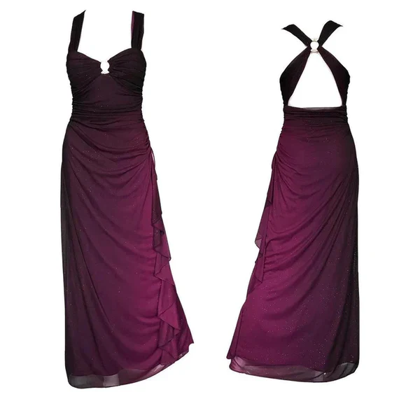 Sexy Ombre Purple Long Prom Dress Party Evening Gown