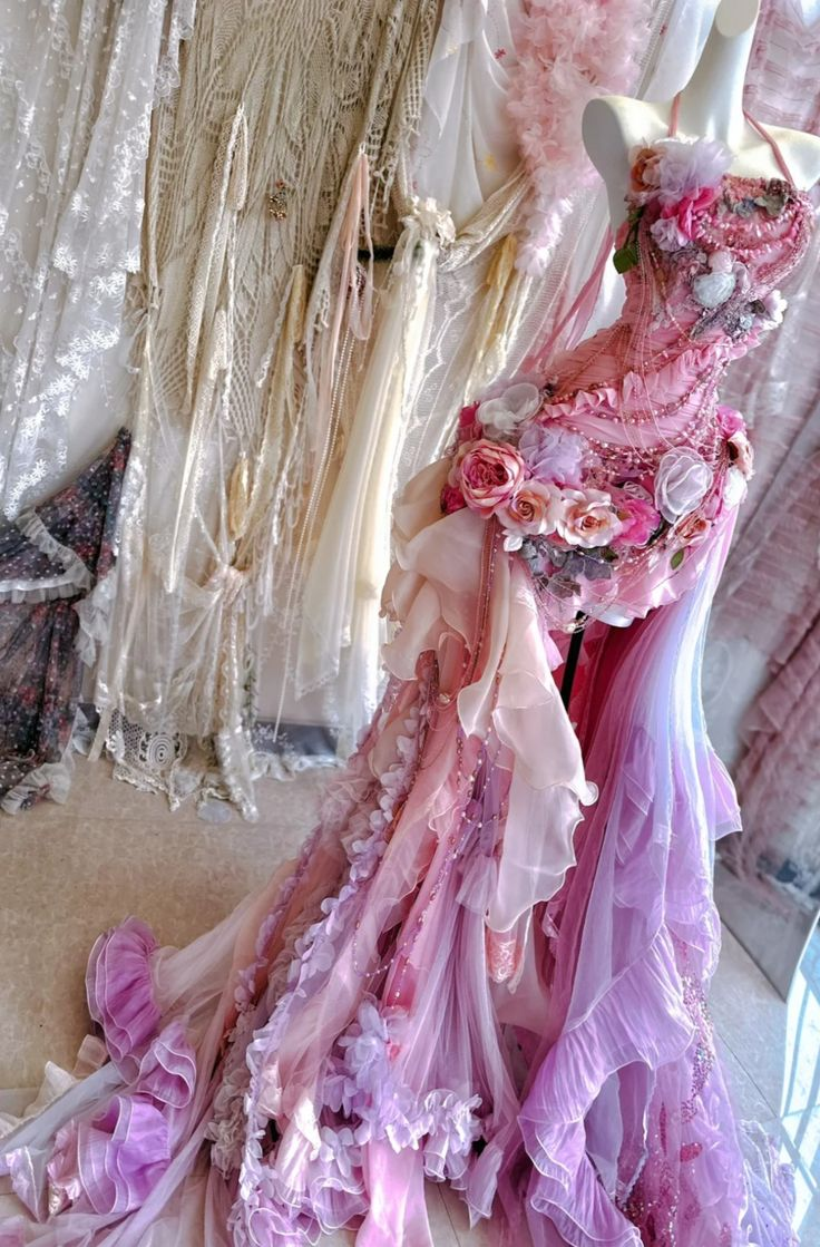 Fairy Halter Tulle Appliques Beaded Pink Mermaid Evening Dress Formal Long Party Dress Prom Gown