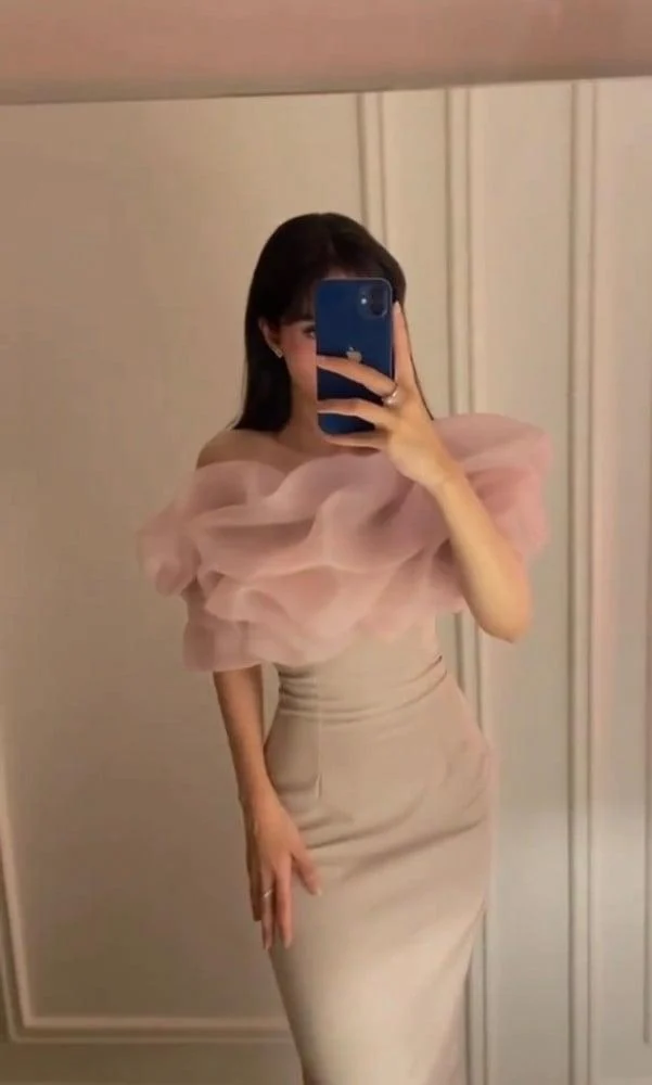 Elegant Off The Shoulder Long Prom Dress Sheath Evening Gown