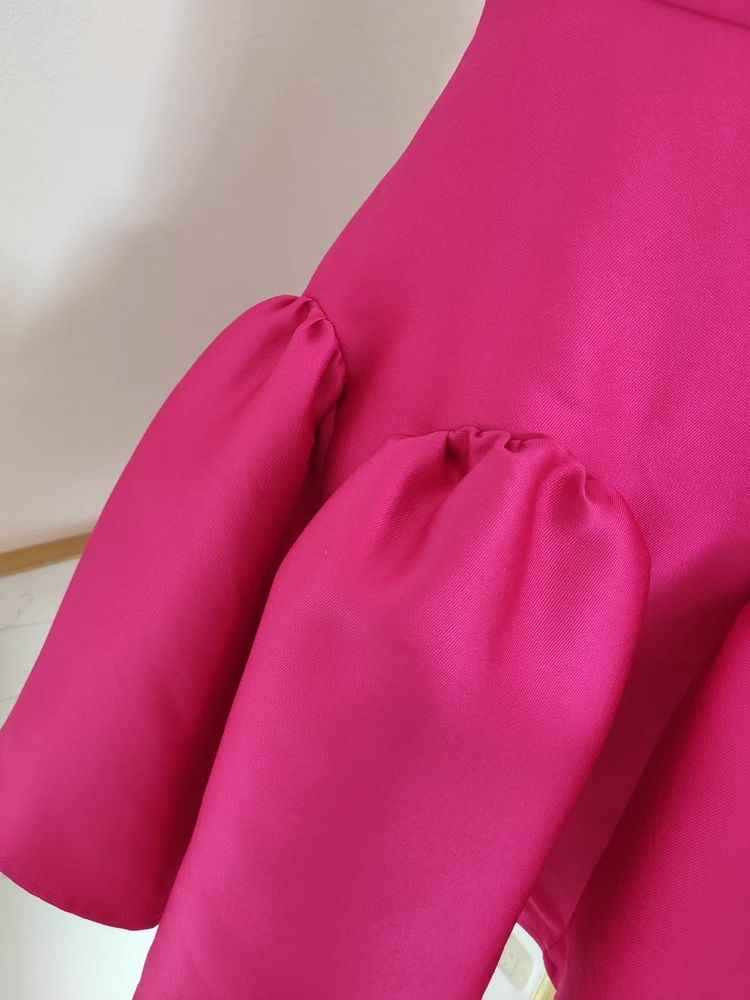 Cheap A line Strapless Hot Pink Satin Short Homecoming Dresses Birthday Outfits