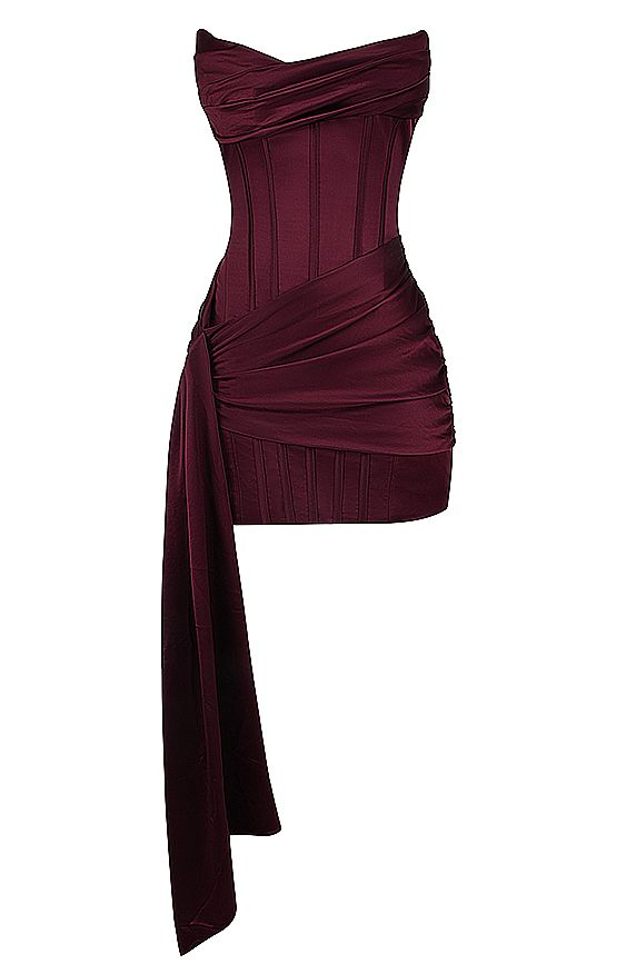 Vintage Burgundy Satin Homecoming Dress Short Prom Dress