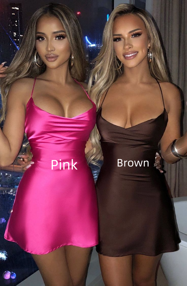 Sexy Spaghetti Straps Satin Sheath Short Cocktail Dress Formal Graduation Homecoming Dress