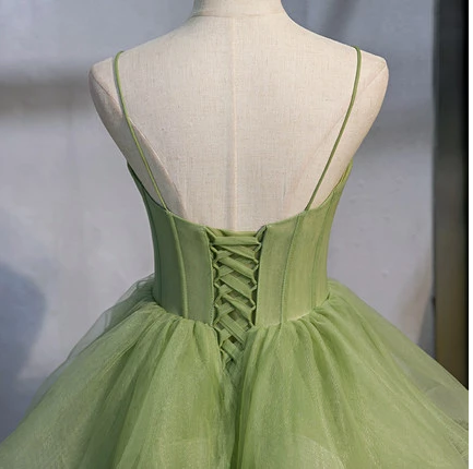 Fluorescent green Strapless Full Length Wedding Dress Prom Dress Evening Dress Formal Occasion Party Dress