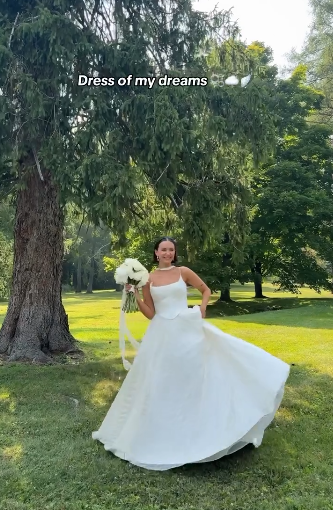 Simple Ball Gown Spaghetti Straps White Satin Long Wedding Dresses Bridal Dress