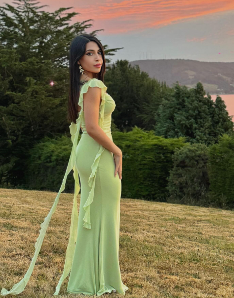 Cute Light Green Chiffon Ruffle Mermaid Wedding Guest Dress Formal Bridesmaid Dress