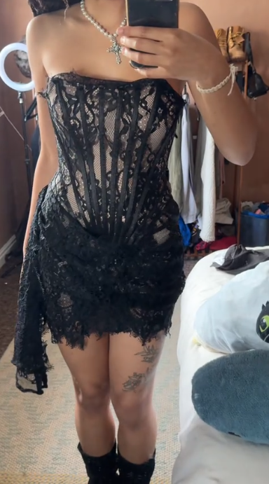 Sexy Black Strapless Lace Sheath Cocktail Dress Short Formal 7th Grade Homecoming Dress
