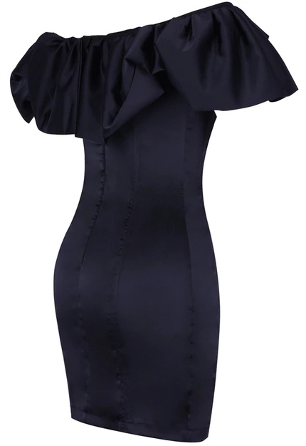 Ruffle Off Shoulder Club Dress Sexy Bodycon Black Summer Dress Elegant Party Dress