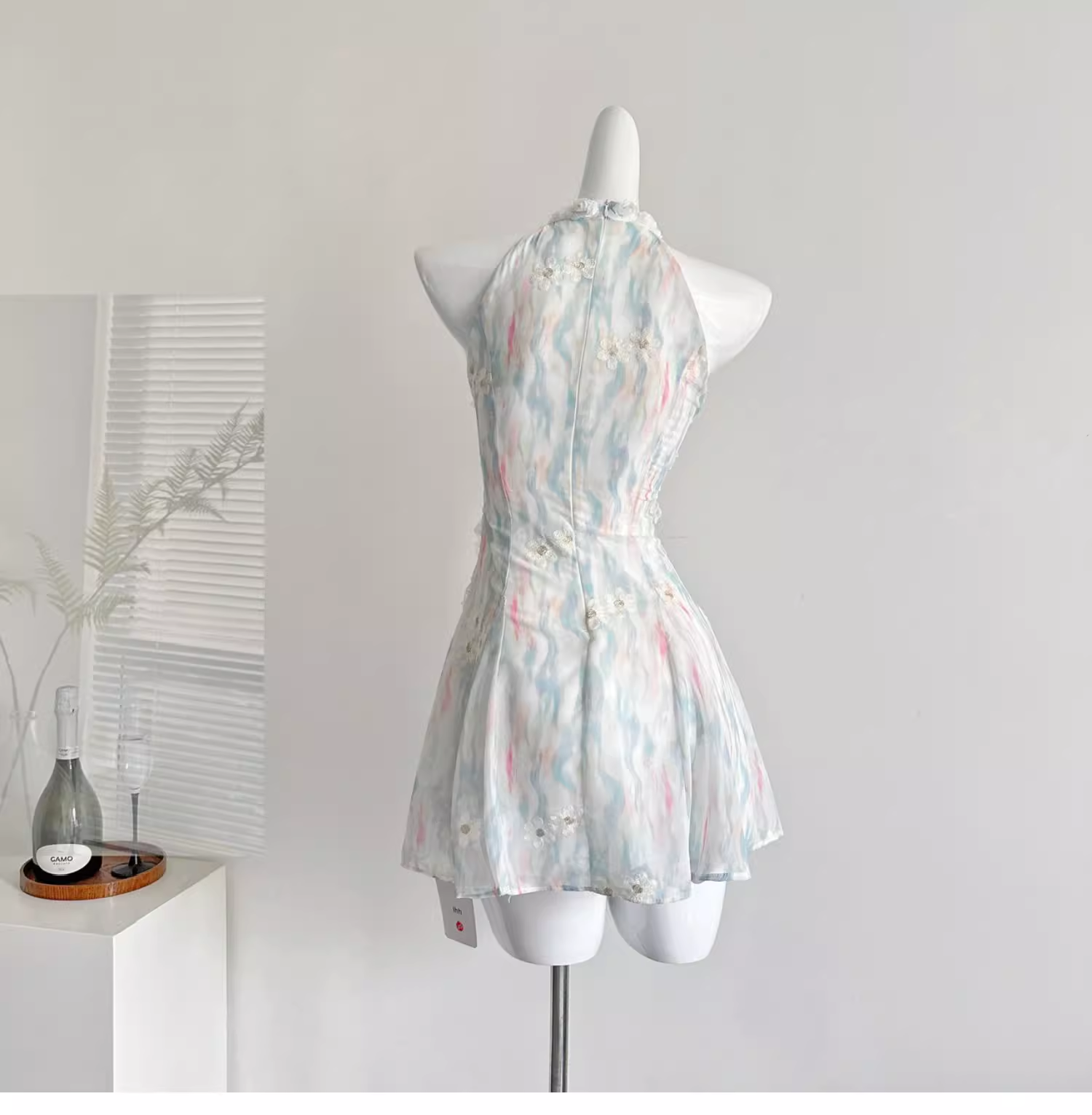 Jasmine Green Summer Sweet Slim Waist Design Short Dress
