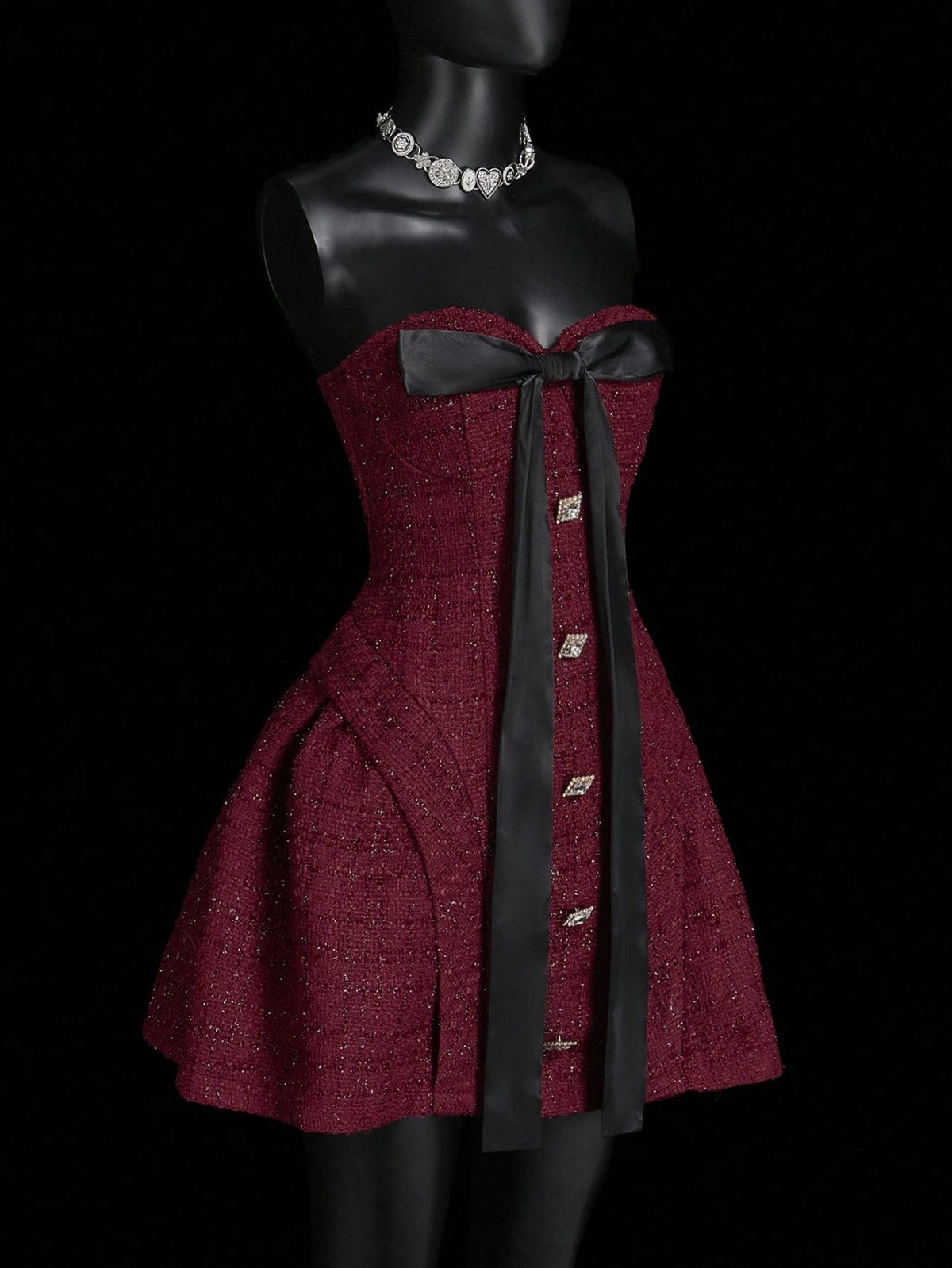 Unique Burgundy Sweetheart Neck A Line Short Birthday Dress Vacation Dress
