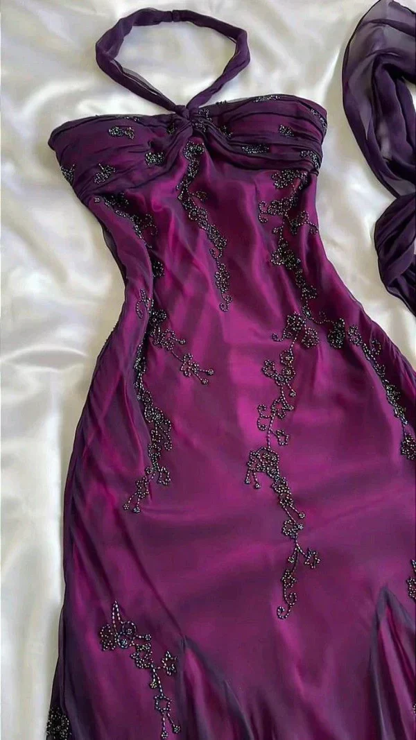 Sparkly Chiffon Beaded Formal Prom Dress Mermaid Evening Dress