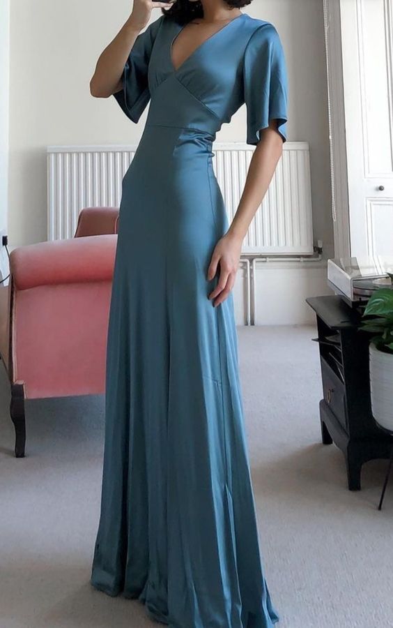 Charming V Neck Evening Dress Classy Prom Dress