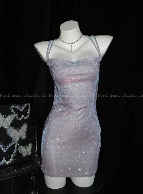 Sexy Straps Lilac Backless Short Cocktail Dress Short Sheath Homecoming Dress
