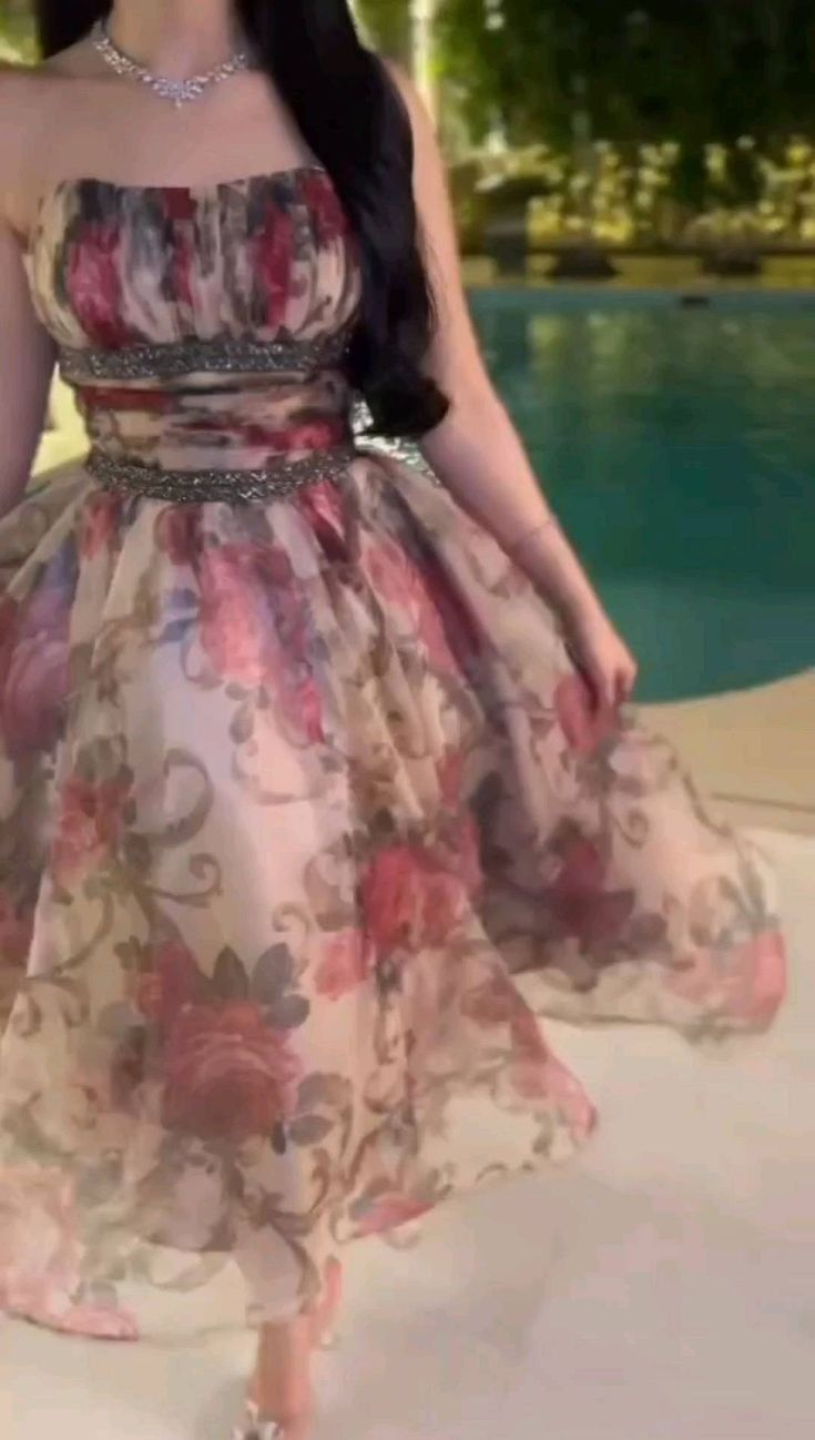 Flora Chiffon Prom Dress Evening Dress With Beading