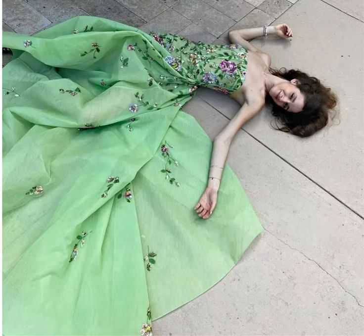 Gorgeous Strapless Green Evening Dress Formal Prom Party Dress