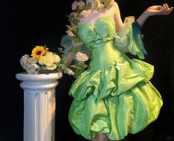 Classy Green Sweetheart Neck Satin A-Line Short Homecoming Dress Birthday Outfits