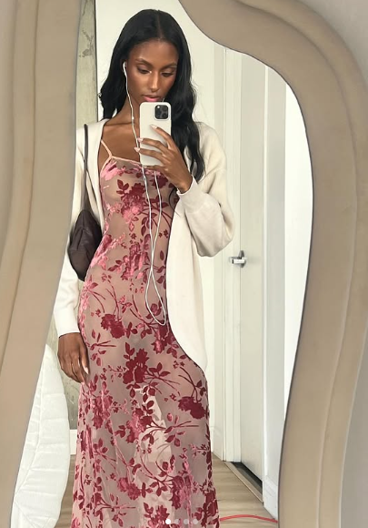 Sexy A Line Spaghetti Straps Floor Length Floral Evening Dress Prom Dresses
