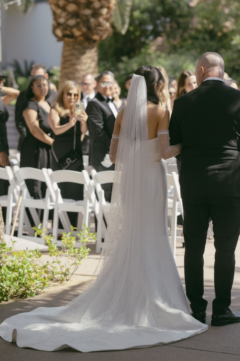 Stunning Mermaid Strapless White Satin Long Wedding Dress with Sweep Train