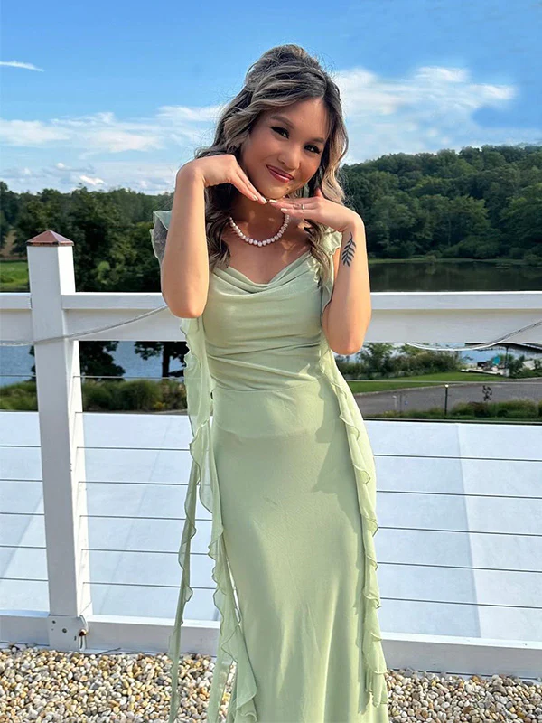 Elegant Green Mermaid Long Party Prom Dress,Evening Dress