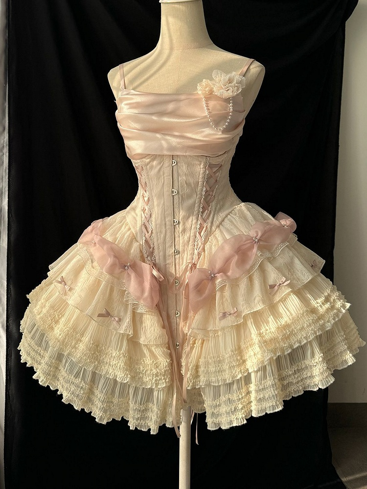 Sweet 16th Pink Ball Gown Spaghetti Straps Satin Short Homecoming Dress Birthday Outfits