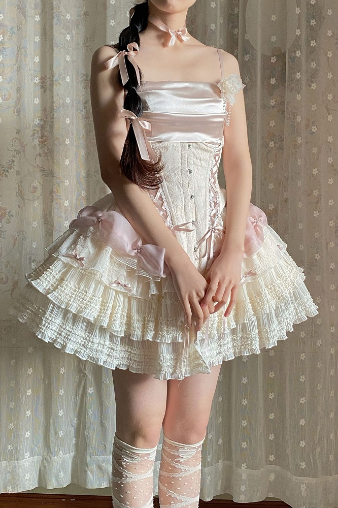 Sweet 16th Pink Ball Gown Spaghetti Straps Satin Short Homecoming Dress Birthday Outfits