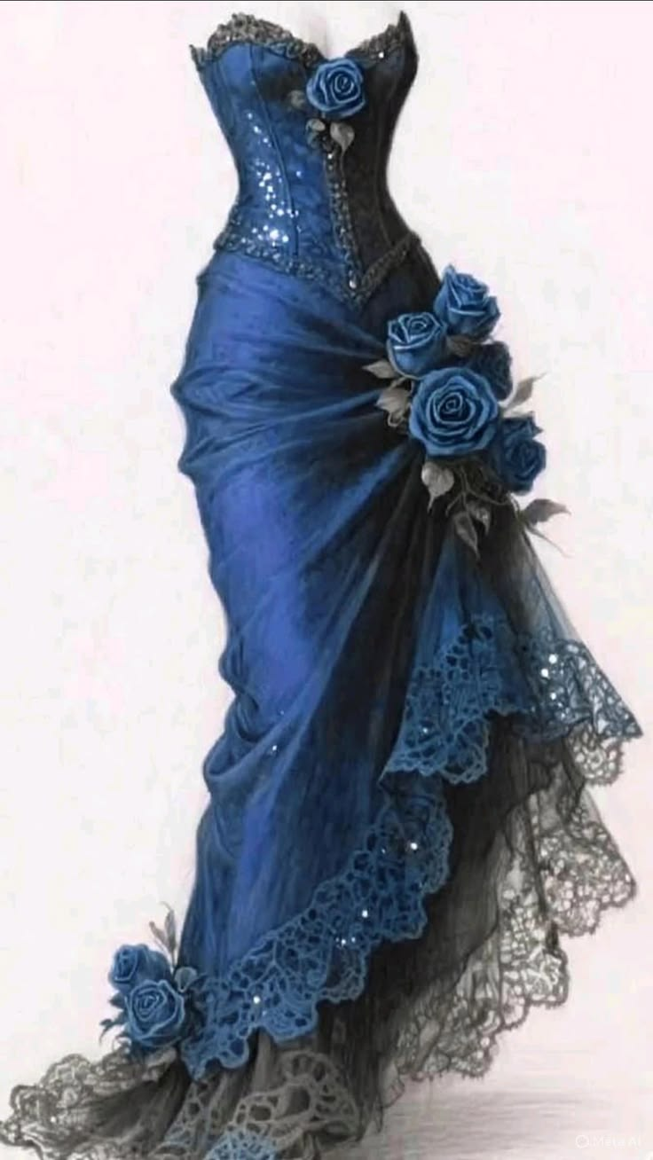 Vintage Mermaid Strapless Satin Tulle Lace Without Sleeves Long Prom Dress, Evening Dress