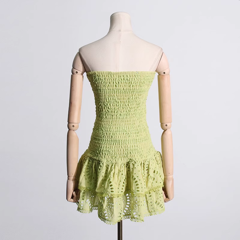Cute Sheath Strapless Blue Lace Vacation Dress Short Birthday Dresses