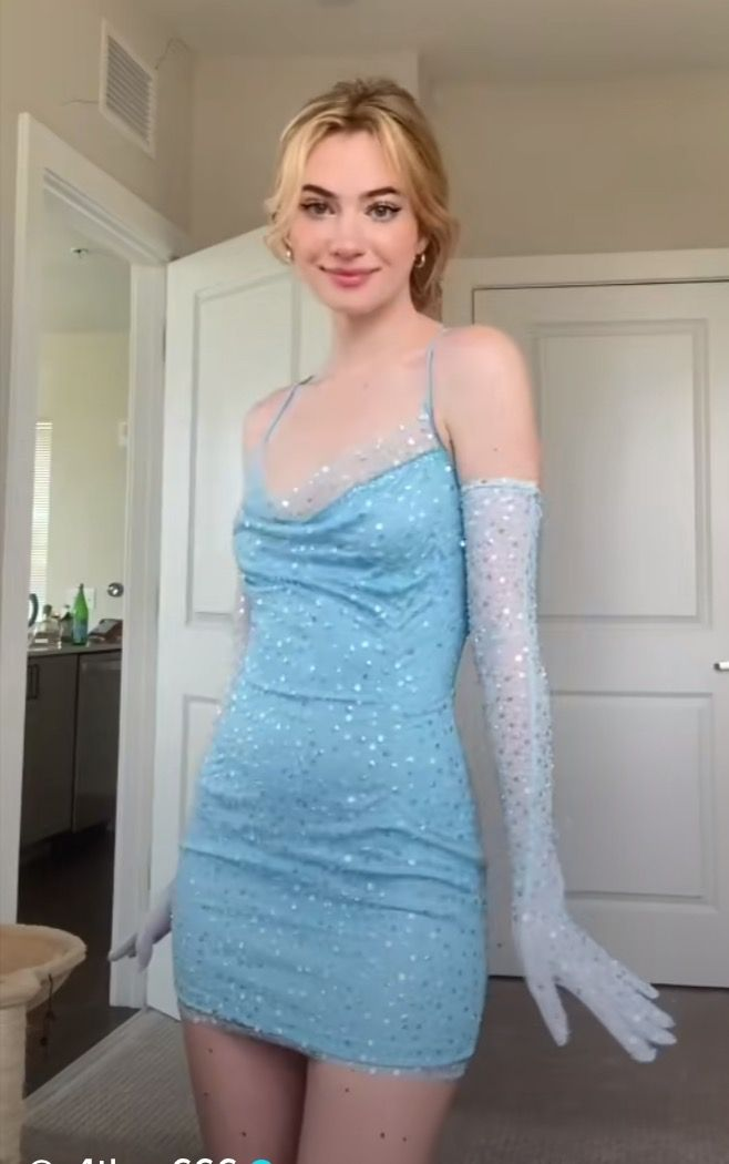 Sweet Spaghetti Straps Blue Sequin Sheath Cocktail Dress Short Birthday Dress Homecoming Dress
