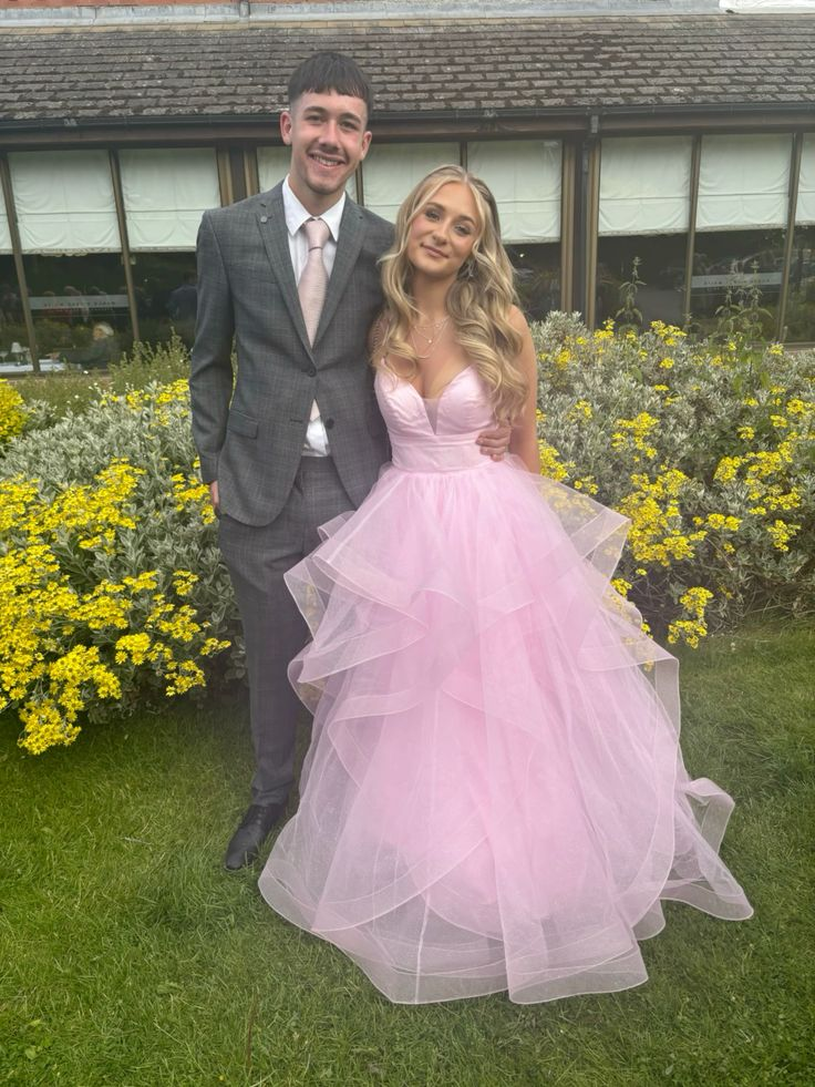 Pretty Pink Tulle Layered Prom Dress A Line Spaghetti Straps Party Evening Dress
