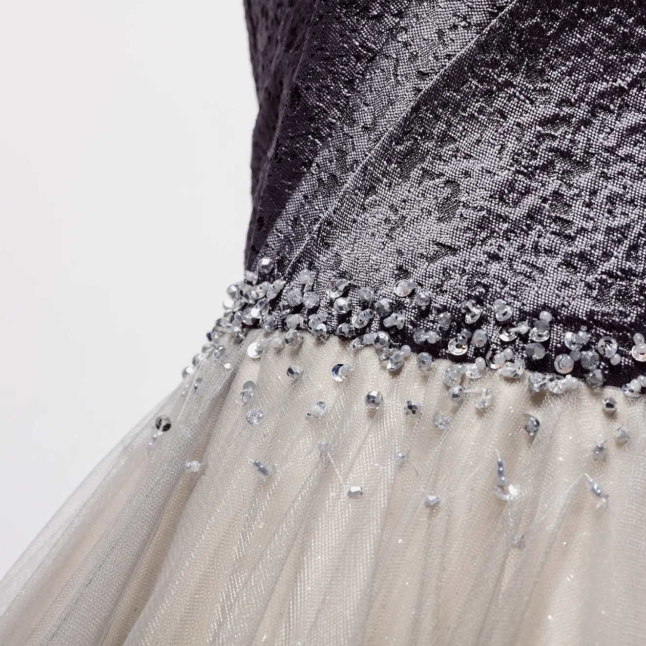 Simple A line Sleeveless Tulle Prom Dress