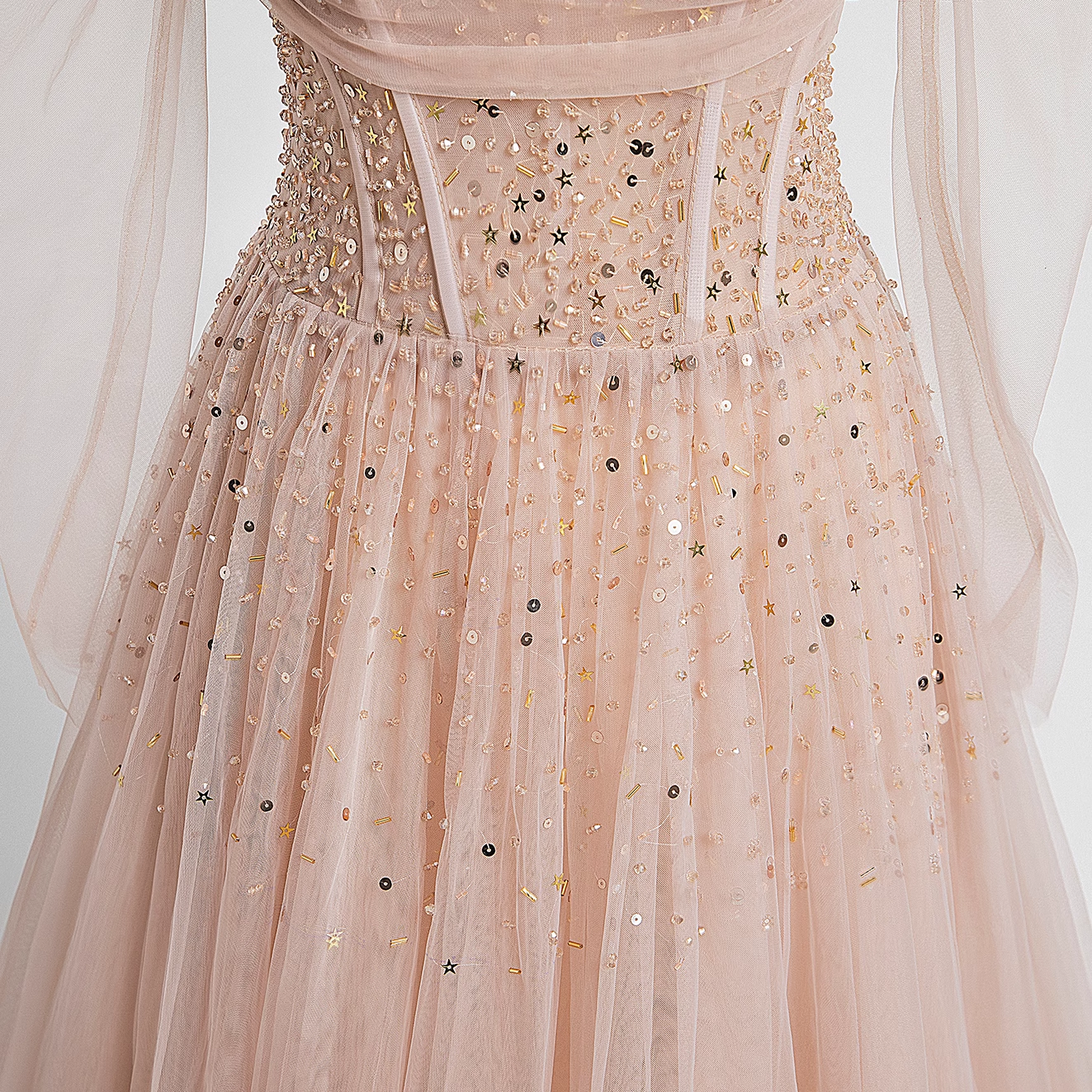 Princess A line Off The Shoulder Pink Tulle Prom Dress