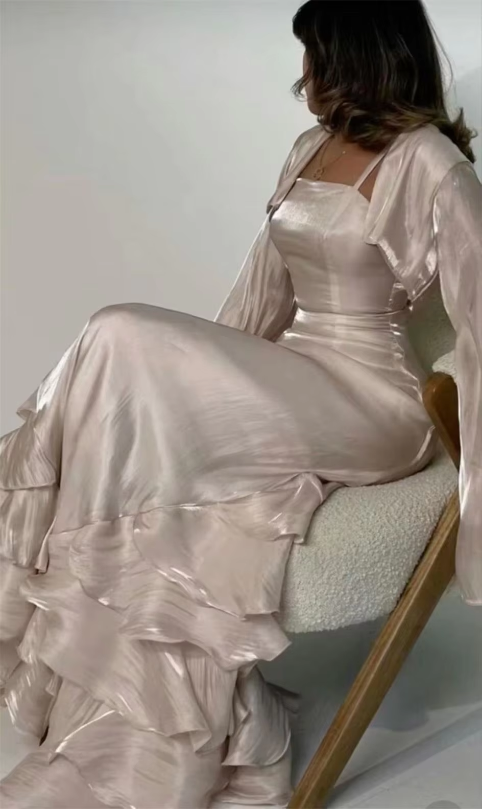 Elegant Sheath Straps Long Prom Dress