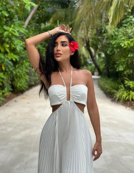 Sexy White A Line Pleated Party Dress Evening Gown